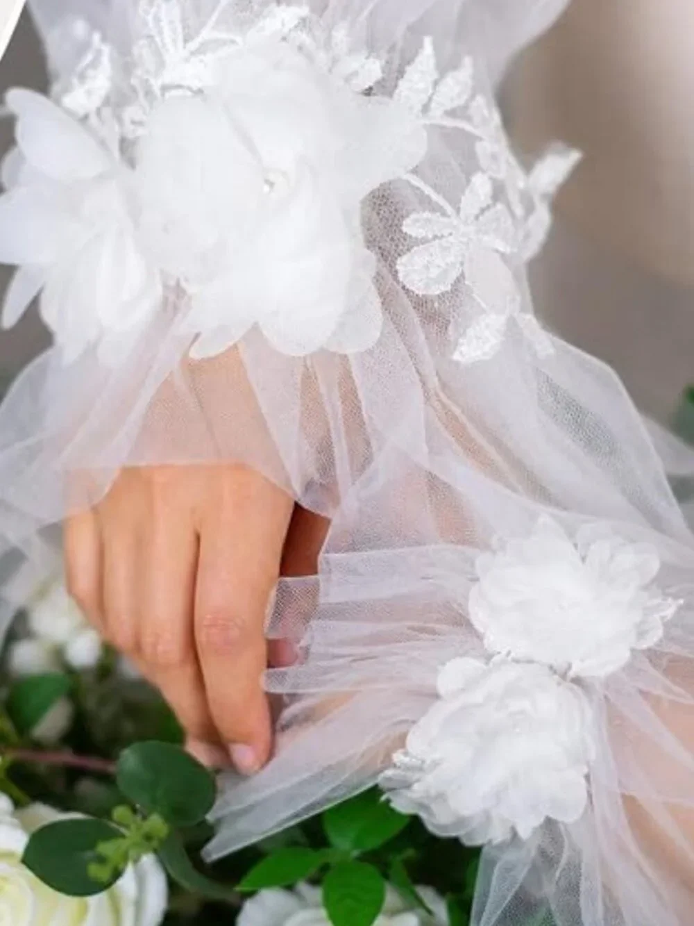 Bridal Detachable Sleeves Gloves
